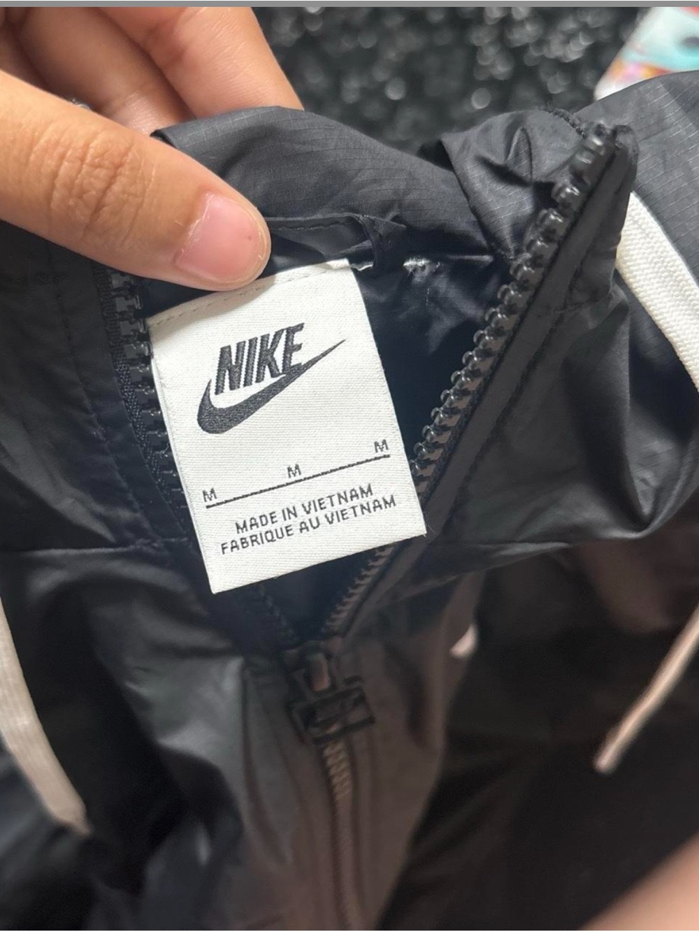 Nike Black and White Track Jacket - Black/White